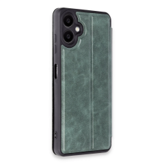 Samsung Galaxy A06 Kılıf Flip Cover - Koyu Yeşil