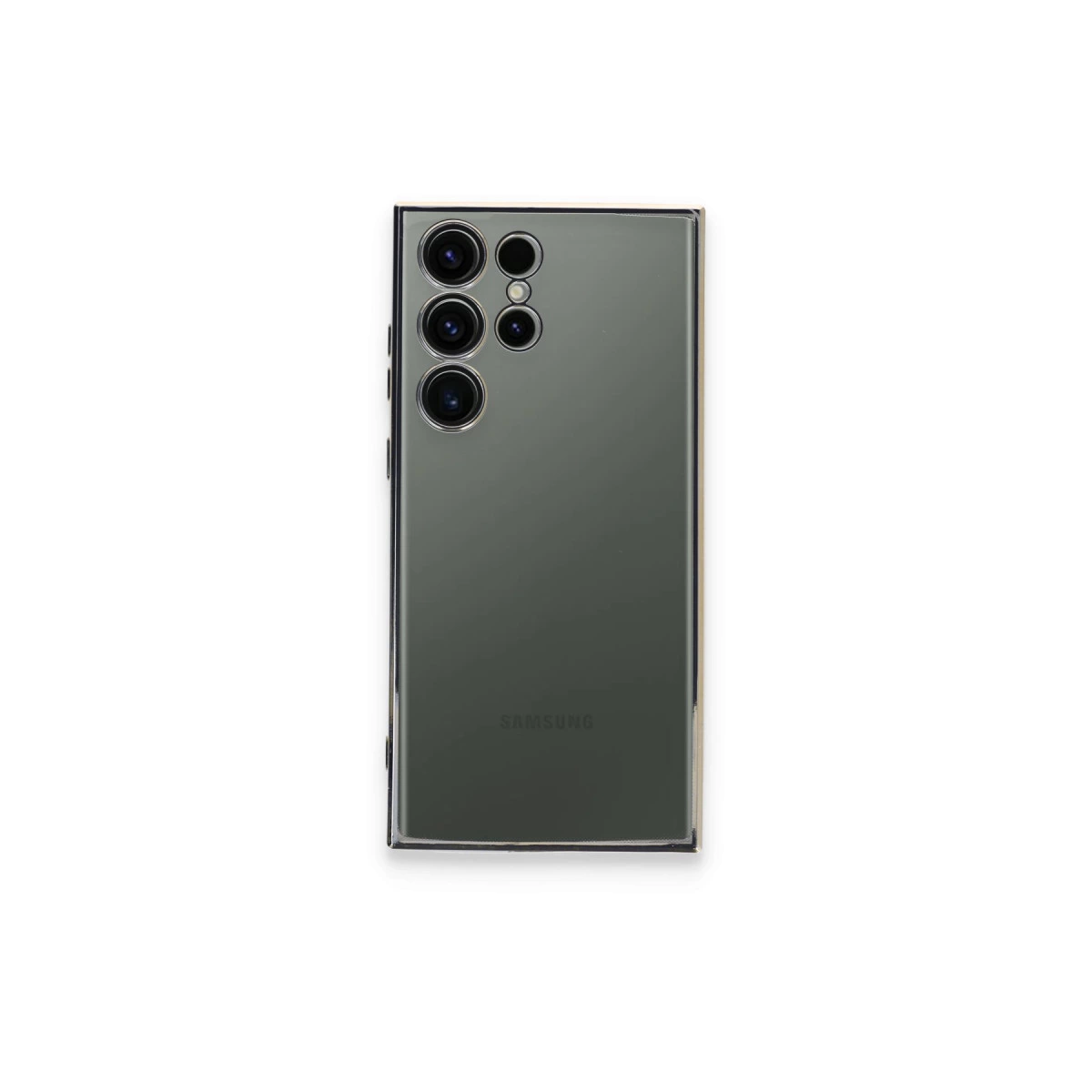 Samsung Galaxy S23 Ultra Kılıf Razer Lensli Silikon - Gold