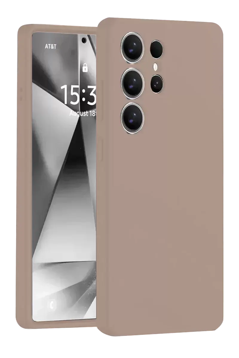 Newface Samsung Galaxy S25 Ultra Kılıf Nano İçi Kadife Silikon - Pudra