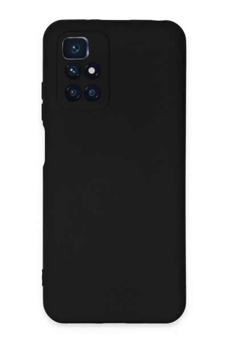 Newface Xiaomi Redmi 10 2022 Kılıf Nano İçi Kadife Silikon - Siyah