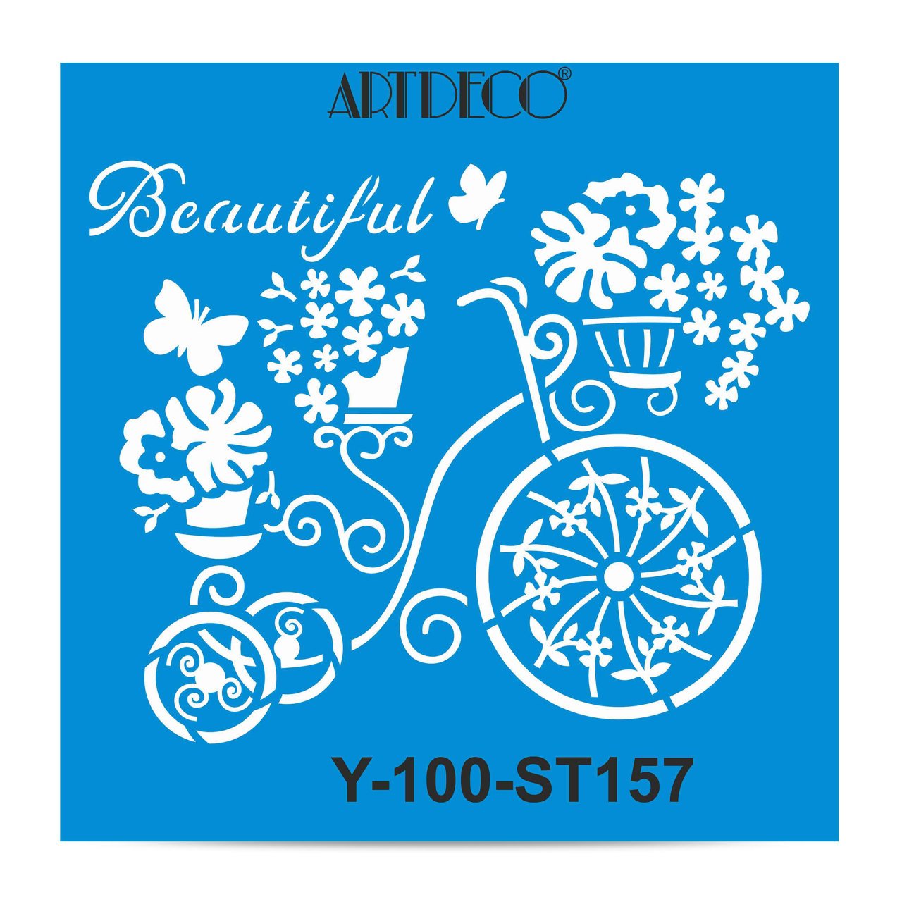 Stencil 30X30cm N:St-157 Retro Bisiklet