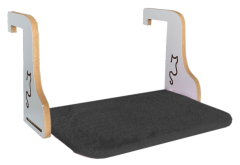 Ahşap Kedi Kalorifer Peteği Radyatör Yatağı 32 cm x 50 cm Koyu Gri ( 15 kg )