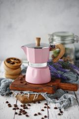 6 Cup Moka Pot - Pembe