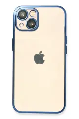 Newface İphone 14 Kılıf Razer Lensli Silikon - Açık Mavi
