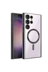 Newface Samsung Galaxy S23 Ultra Kılıf Kross Magneticsafe Kapak - Siyah