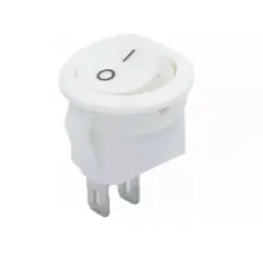Mini Yuvarlak Işıksız On-off Beyaz Anahtar Ic-134e