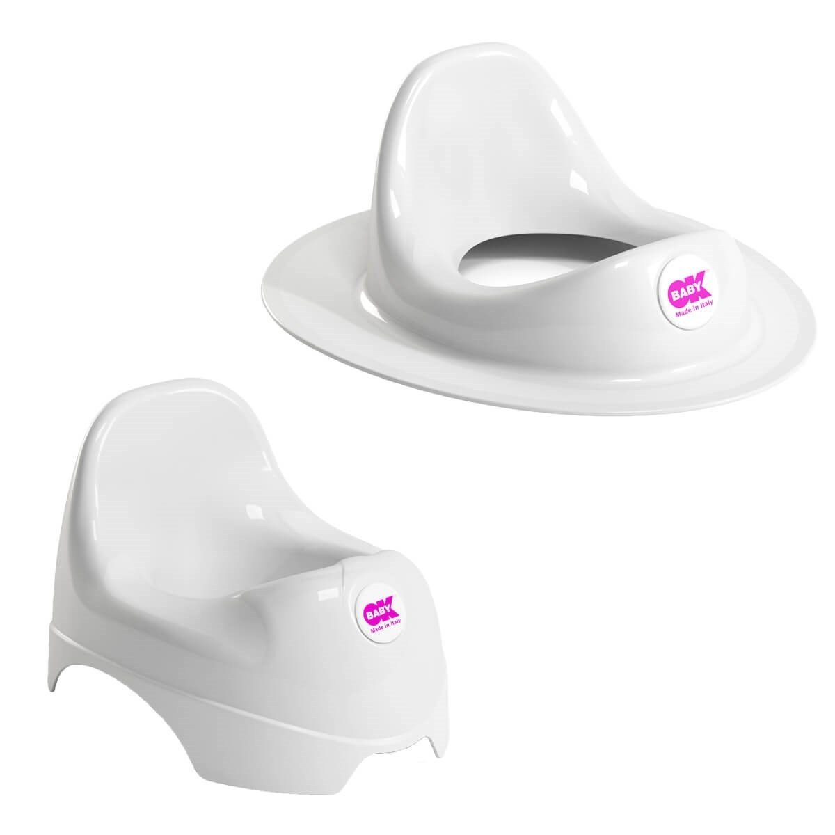 OkBaby Ergo Klozet Adaptörü & Relax Eğitici Oturak / Beyaz