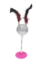 Markapet Gülenyüz Hacı Yatmaz Ödül Hazneli Kedi Oyuncağı Vantuzlu 6 X 30 cm Pembe