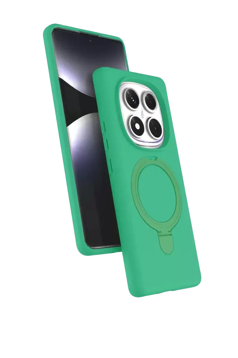 Newface Xiaomi Redmi Note 14 Pro 4g Regal Magsafe Standlı Kapak - Yeşil