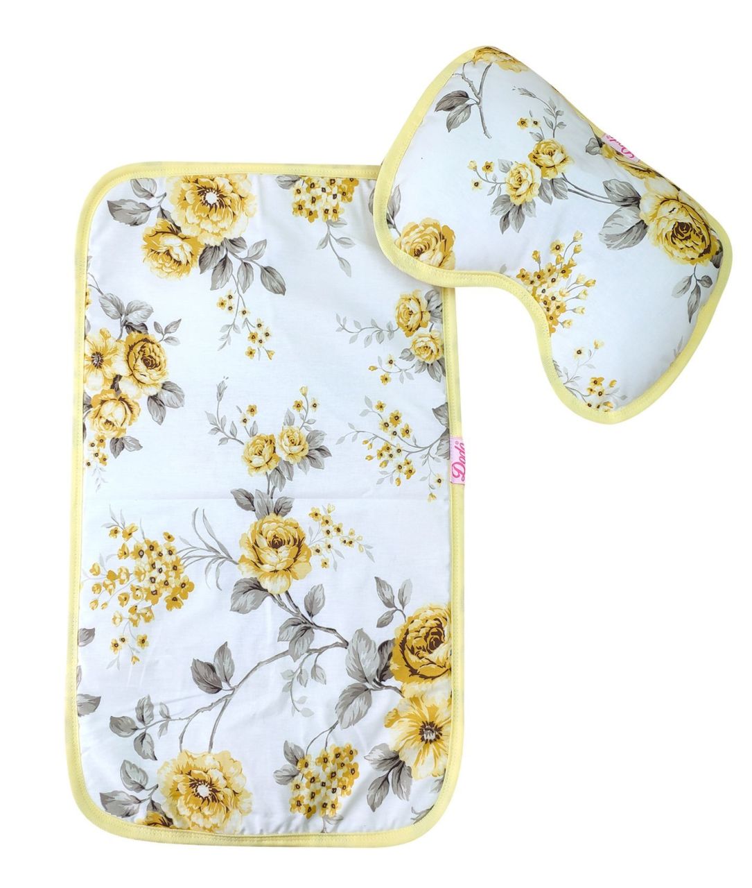 AyBaby AY694 Emprime Çiçek Desenli Bebek Alt Açma Minderi 55x40 Cm - Sarı