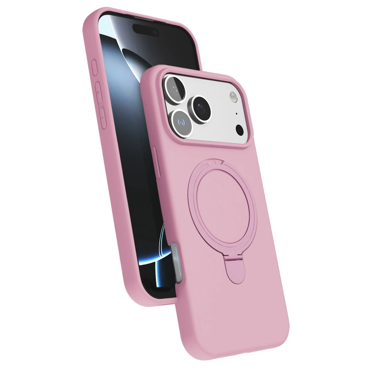 İphone 17 Pro Max Regal Magsafe Standlı Kapak - Açık Pembe