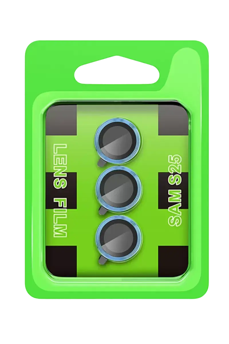 Newface Samsung Galaxy S25 Raze Metal Kamera Lens - Mavi