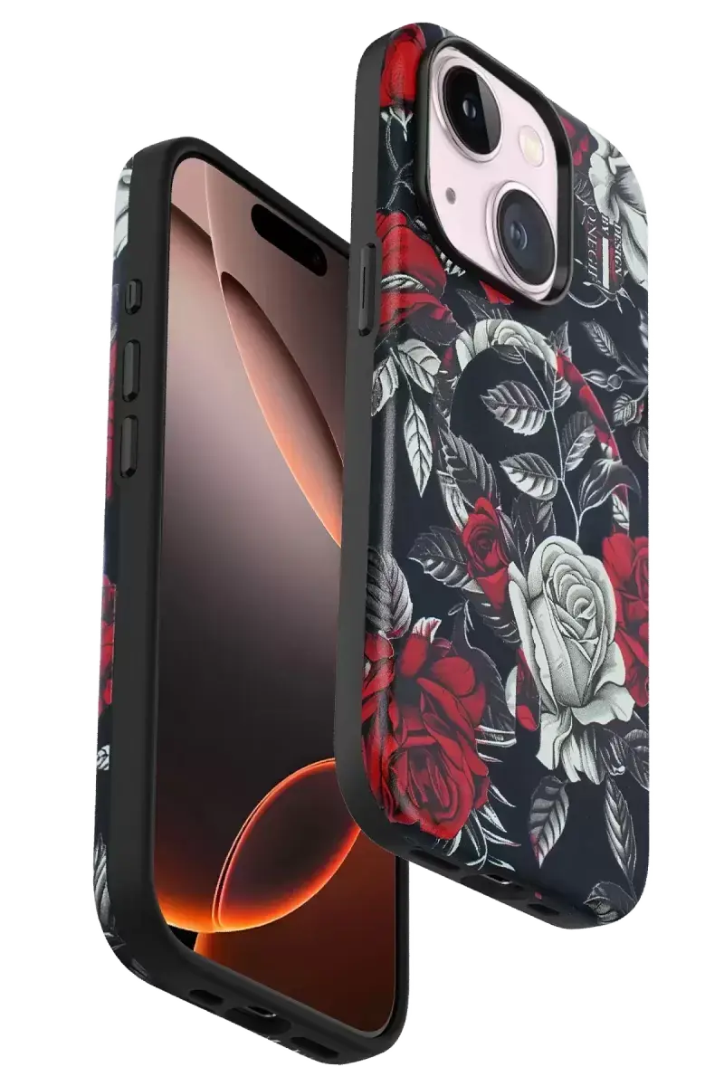 Onegif Apple İphone 15 Flower Series Magsafe Kapak - Siyah