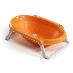 OkBaby Onda Slim Katlanır Bebek Küveti & Hippo Banyo Siperliği / Turuncu