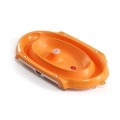 OkBaby Onda Slim Katlanır Bebek Küveti & Hippo Banyo Siperliği / Turuncu