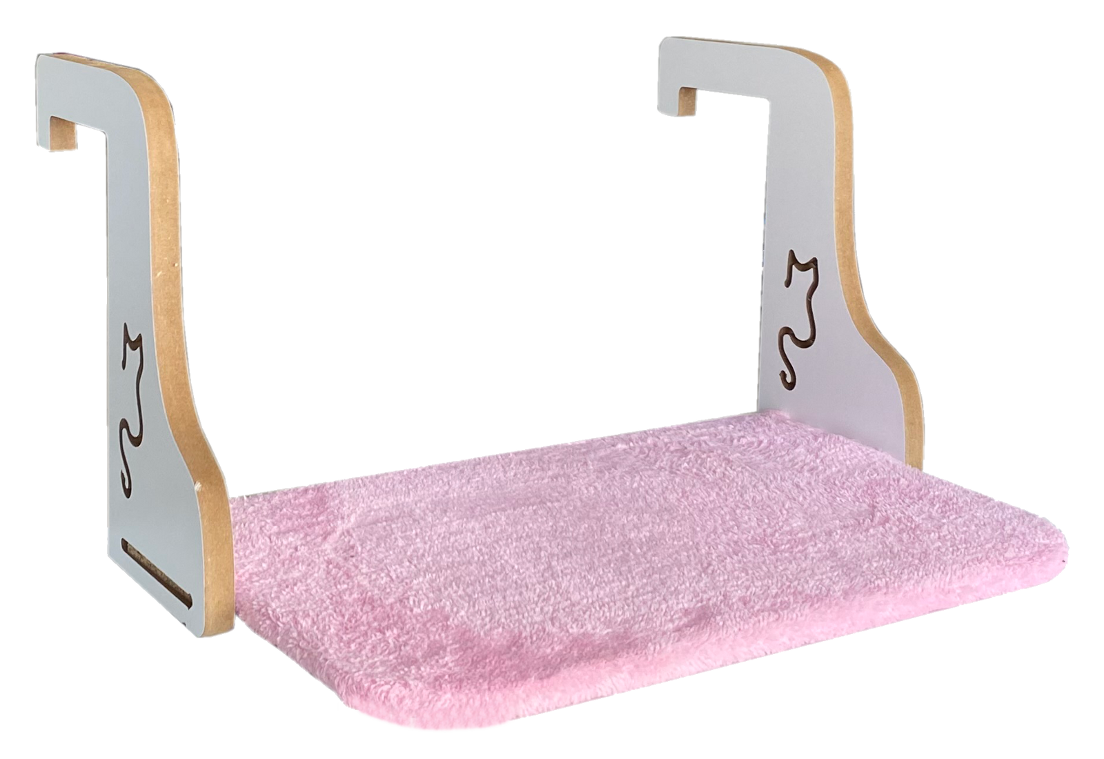 Ahşap Kedi Kalorifer Peteği Radyatör Yatağı 32 cm x 50 cm Pembe ( 15 kg )