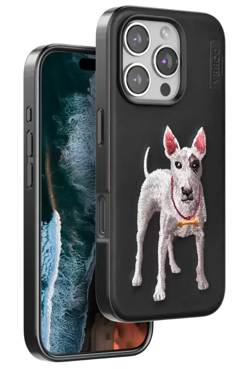 Venco İphone 16 Pro Perma Desenli Kapak - Siyah