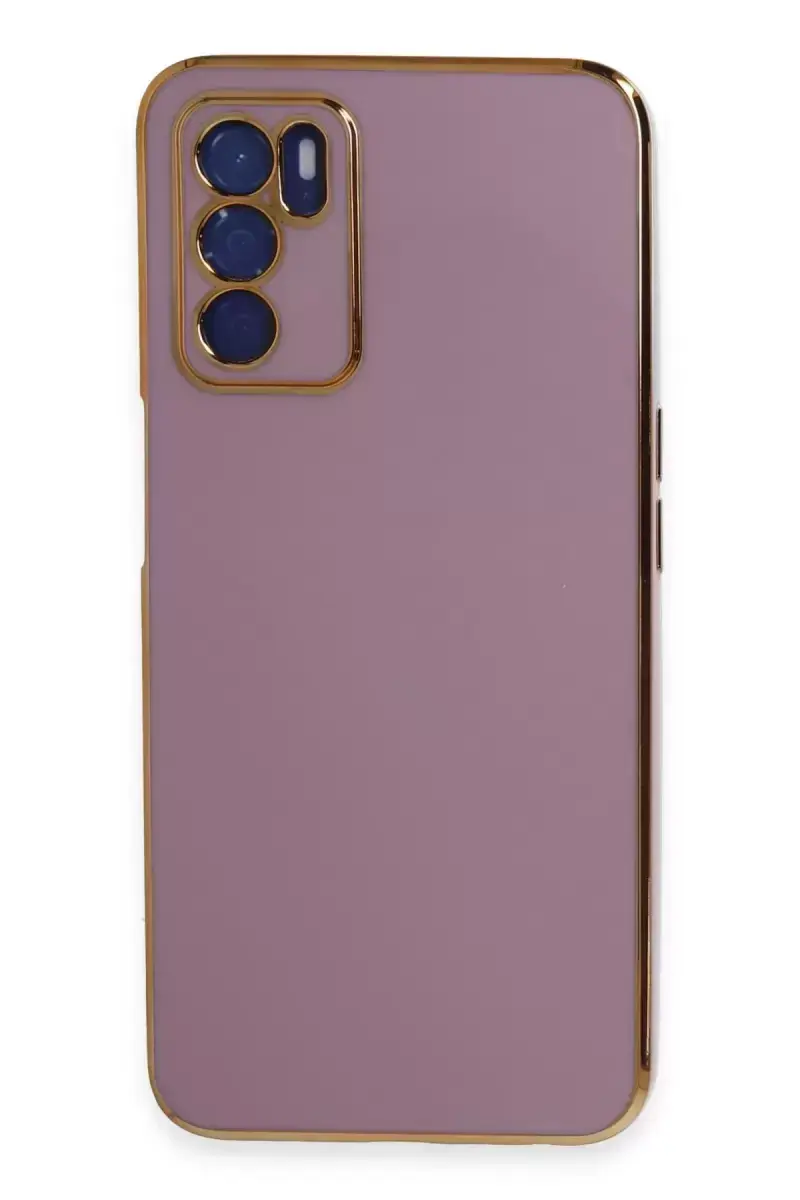 Newface Oppo A16 Kılıf Volet Silikon - Mor