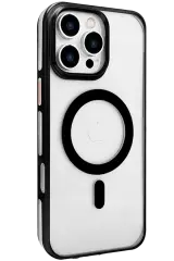 Joko Apple İphone 16 Pro Max Gleam Pc Sert Magsafe Kılıf - Şeffaf-siyah