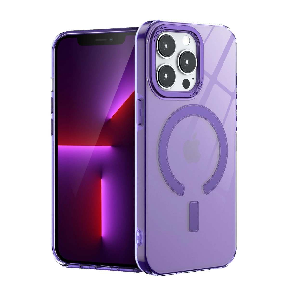 İphone 13 Pro Max Kılıf Troy Magsafe Kapak - Mor