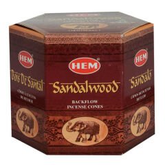 Geri Akış Şelale Sandal Ağacı Kokulu 40 Konik Tütsü - Sandalwood Backflow Incense Cones