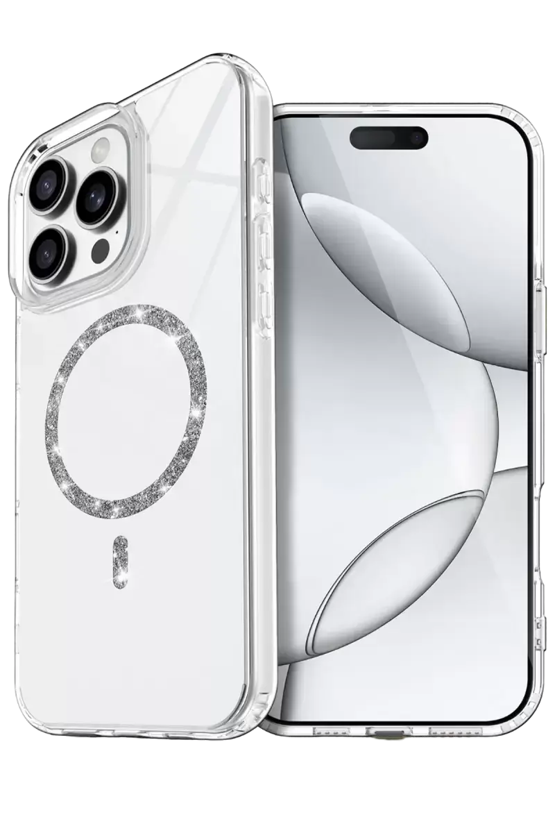 Newface Apple İphone 16 Pro Live Diamond Magsafe Kapak - Şeffaf