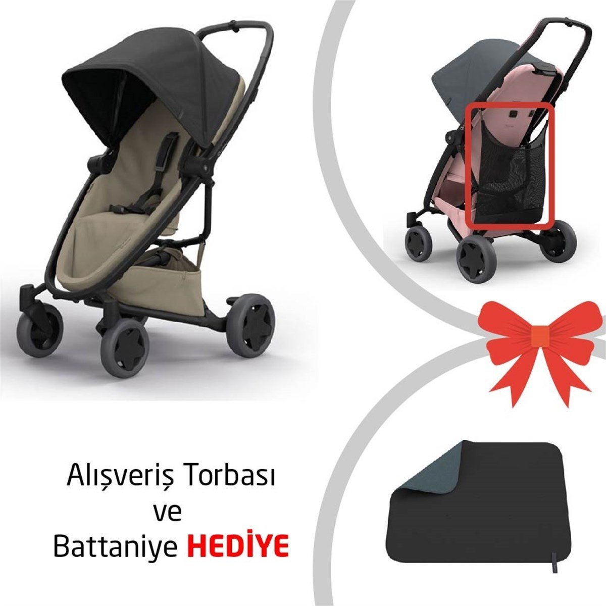 Quinny Zapp Flex Plus Bebek Arabası / Black On Sand