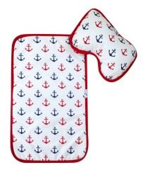 AyBaby AY697 Çapa Desenli Bebek Alt Açma Minderi 55x40 Cm - Kırmızı