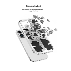 İphone 14 Pro Kılıf Mekanik Bumper Kapak - Yeşil