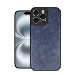 İphone 16 Pro Kılıf Aras Deri Kapak - Lacivert