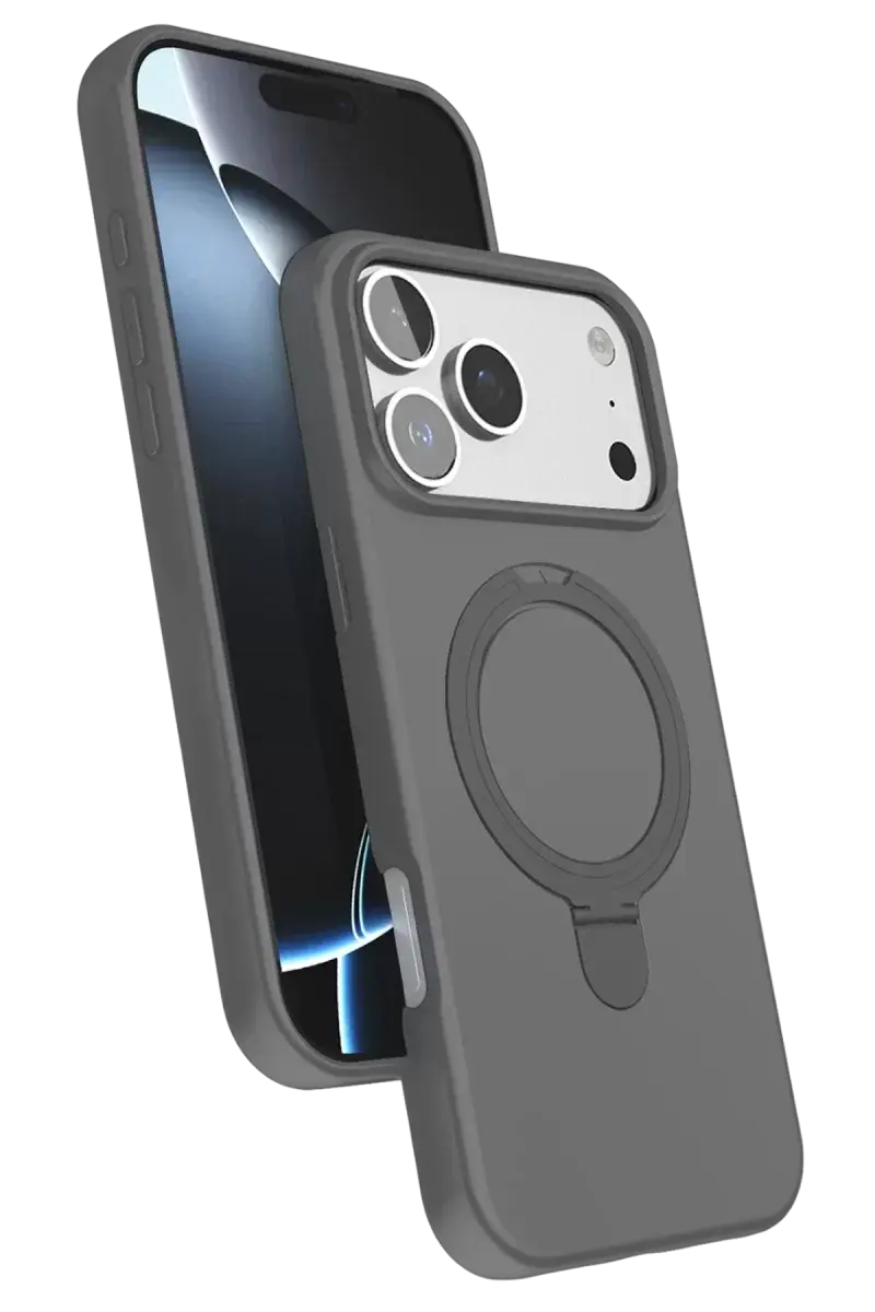 Newface Apple İphone 17 Pro Max Regal Magsafe Standlı Kapak - Titan Gri