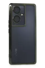 Newface Vivo V29 Lite Kılıf Razer Lensli Silikon - Yeşil