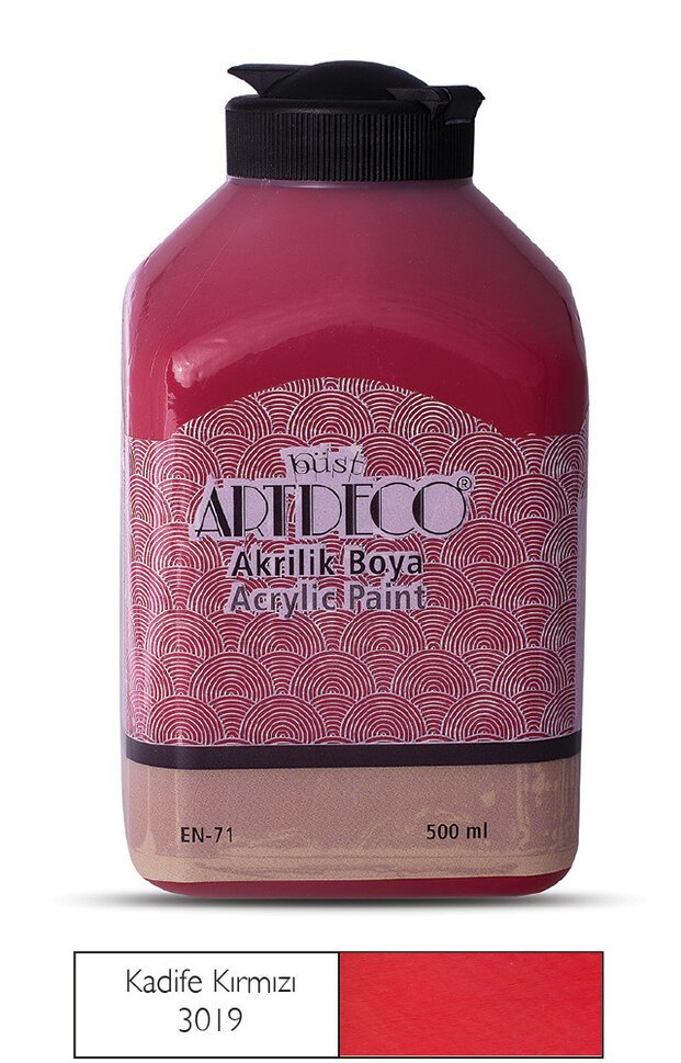 Akrilik Boya 500ml 3019 Kadife Kırmızı