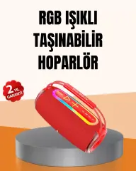Ipx6 Su Geçirmez Rgb Led Işıklı Taşınabilir Bluetooth Hoparlör 2400 Mah