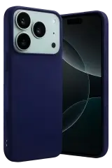 Newface Apple İphone 17 Pro Nano İçi Kadife Silikon - Lacivert