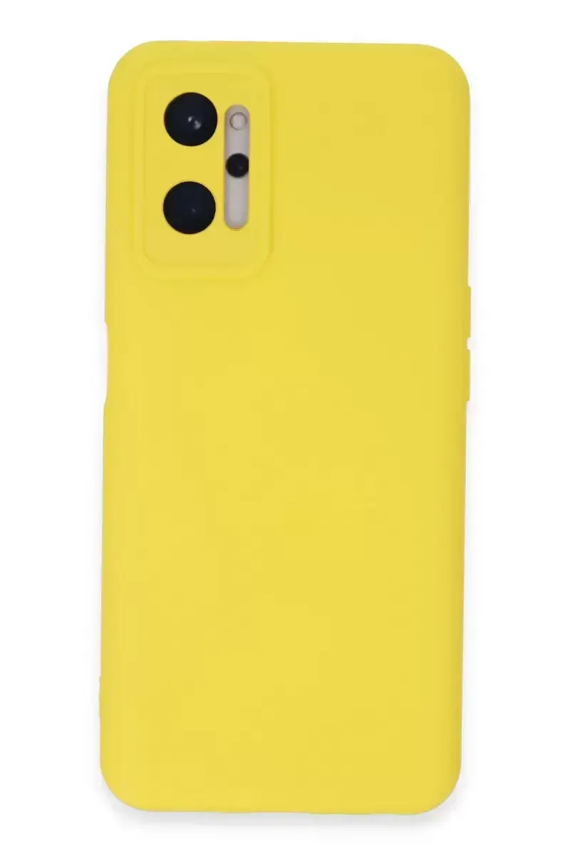 Newface Realme 9i 4g Kılıf Nano İçi Kadife Silikon - Sarı