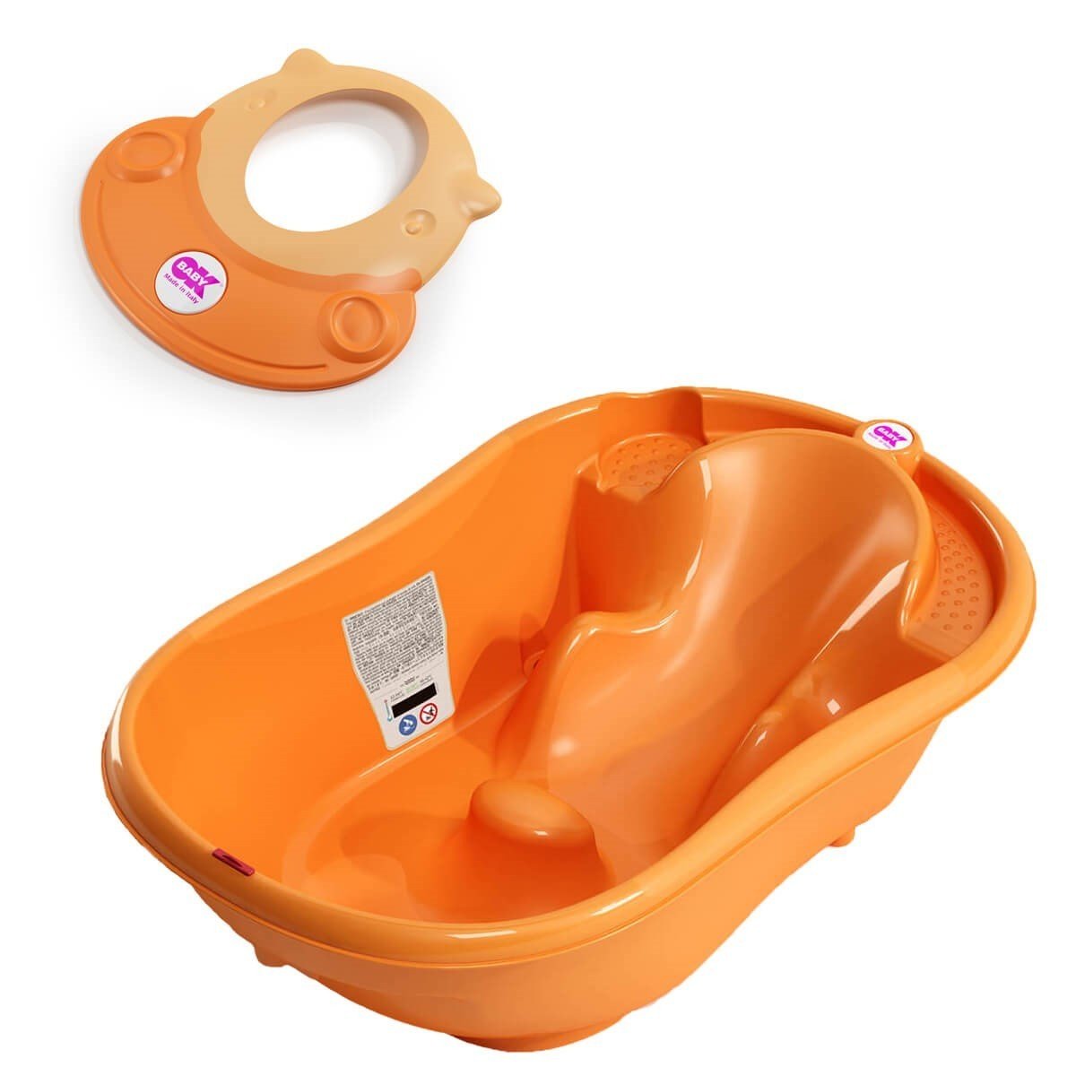 OkBaby Onda Banyo Küveti & Hippo Banyo Siperliği / Turuncu