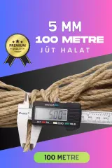 5 Mm 100 Metre Jüt Halat Dekoratif Hasır İp Urgan Süs