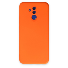 Huawei Mate 20 Lite Kılıf Nano İçi Kadife Silikon - Turuncu
