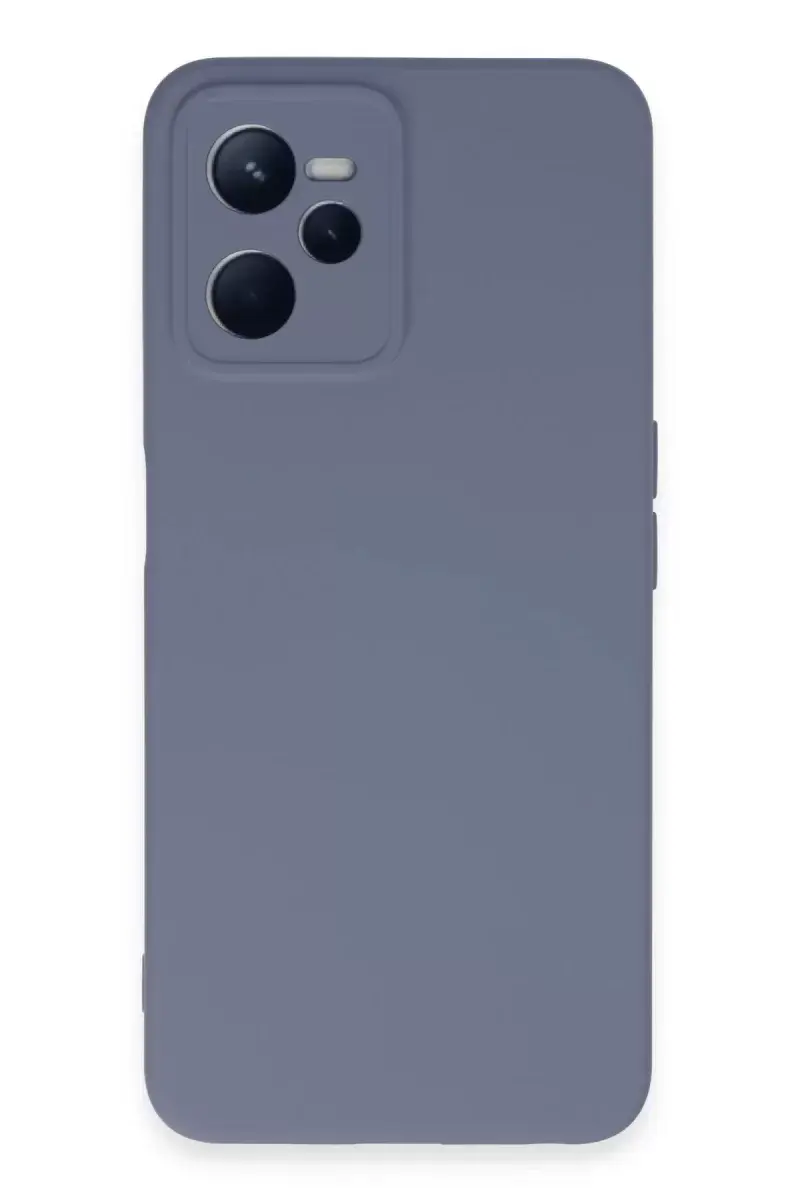 Newface Realme C35 Kılıf Nano İçi Kadife Silikon - Gri