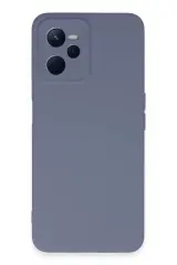 Newface Realme C35 Kılıf Nano İçi Kadife Silikon - Gri
