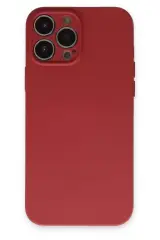 Newface Apple İphone 13 Pro Kılıf Nano İçi Kadife Silikon - Kiremit