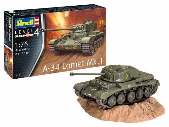 Maket Askeri Tank N:03317 1/76 A-34 COMET MK.1