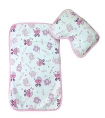 AyBaby AY711 Fil Desenli Bebek Alt Açma Minderi 55x40 Cm - Pembe