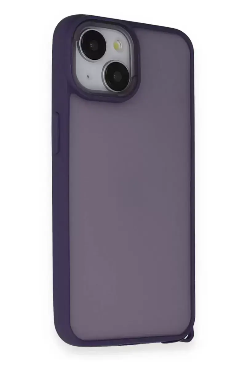Newface Apple İphone 14 Kılıf Elegant Kapak - Derin Mor