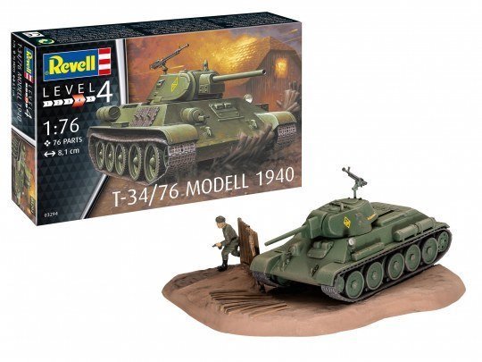 Maket Askeri Tank N:03294 1/76 T-34/76 ModelL 1940