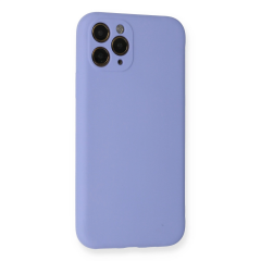 İphone 11 Pro Kılıf Nano İçi Kadife Silikon- Lila