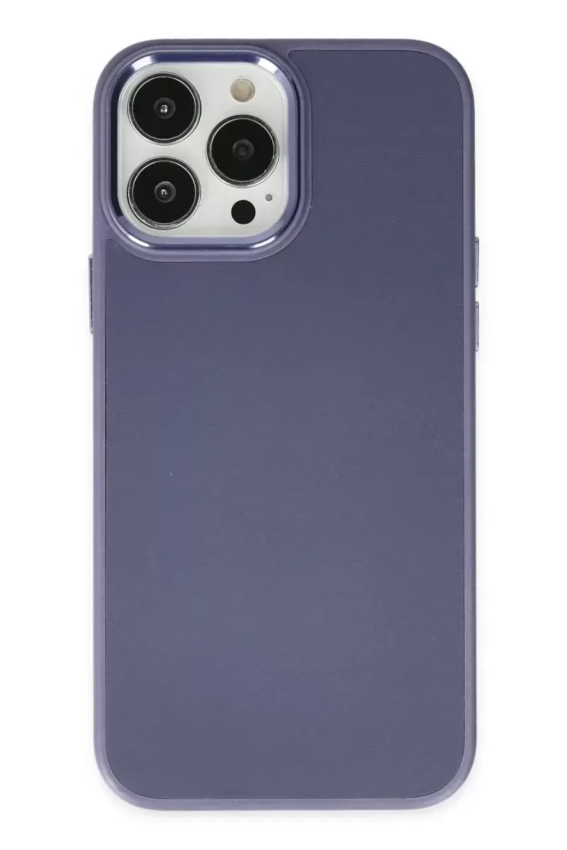 Newface İphone 13 Pro Kılıf Asya Deri Silikon - Mor