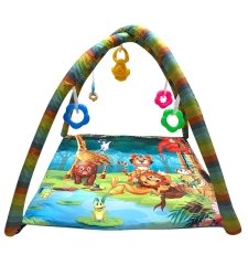 Aybaby Funny Oyuncaklı Bebek Oyun Halısı 80x70 Cm - Vahşi Hayvanlar