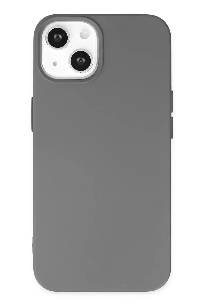 Newface İphone 14 Plus Kılıf Nano İçi Kadife Silikon - Gri